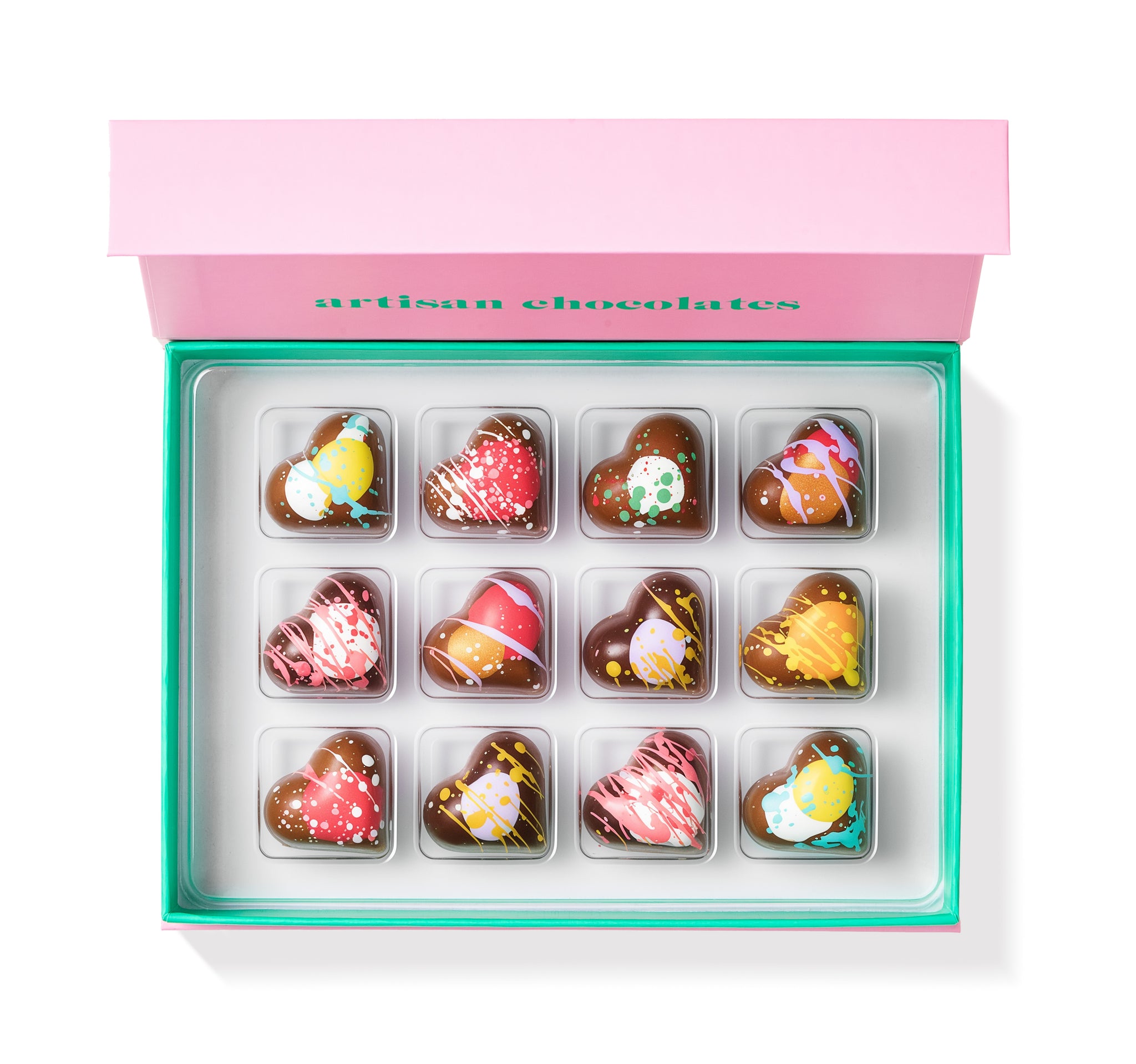 Love heart Collection Milk and Dark 12 piece